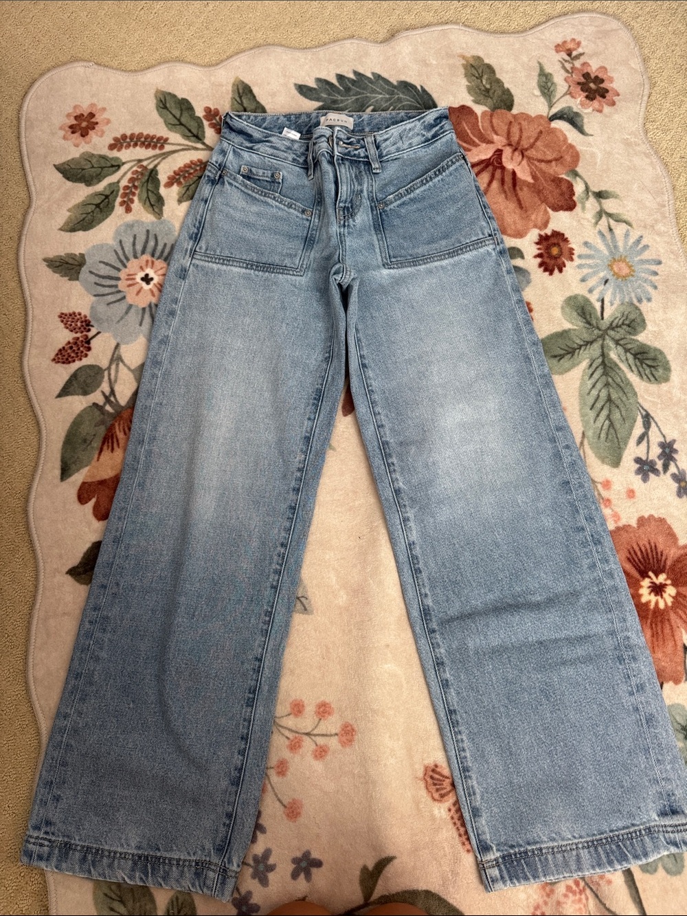 PacSun Light Blue High-Rise Wide Leg Jeans
